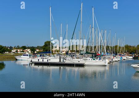 Porto di Meschers-sur-Gironde, un comune del dipartimento Charente-Maritime nella Francia sud-occidentale Foto Stock