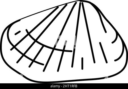 icona a forma di vettore con clam line donax Illustrazione Vettoriale