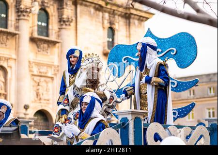 Sfilata dei tre Re a Jaen, un giorno speciale per i bambini Foto Stock