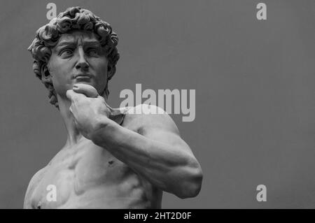 Statua del David, di Michelangelo Foto Stock