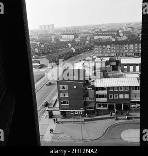 Broad Lane a Kirkby, Liverpool. 18th marzo 1965. Foto Stock