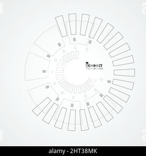 Cerchio tecnologico con elementi geometrici Illustrazione Vettoriale