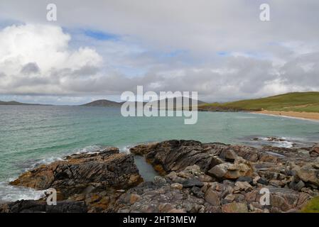 Traigh Lar Beach, Isola di Harris, Scozia Foto Stock