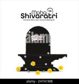 Illustrazione Di Felice Maha Shivratri Greeting Card Design. Illustrazione Vettoriale