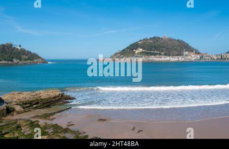 Monte Urgull a San Sebastian (Donostia) in Spagna Foto Stock