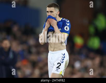 Liverpool, Inghilterra, 26th febbraio 2022. Jonjoe Kenny di Everton durante la partita della Premier League al Goodison Park, Liverpool. Il credito dell'immagine dovrebbe leggere: Darren Staples / Sportimage Credit: Sportimage/Alamy Live News Foto Stock