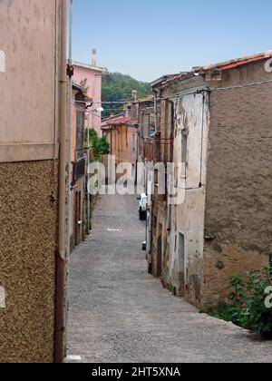 Sorgono, Sardegna, Italia. Centro storico Foto Stock