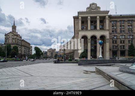 Piazza dell'indipendenza (Maidan) a Kiev, Ucraina Foto Stock