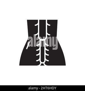 Icona della linea di colore della sindrome da equina di cauda. Elemento vettoriale isolato. Pittogramma a contorno per pagina web, app mobile, promo Illustrazione Vettoriale