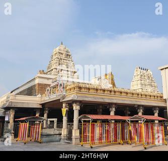 Bel colpo del tempio mitologico indiano Brihadishvara, Thanjai Periya Kovil, Tamilnadu Foto Stock