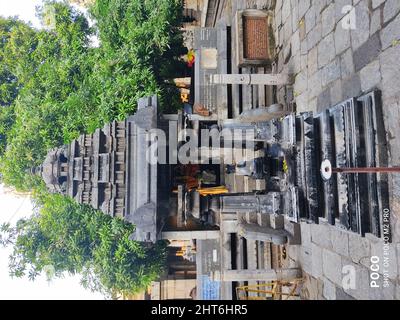 Bel colpo del tempio mitologico indiano Brihadishvara, Thanjai Periya Kovil, Tamilnadu Foto Stock
