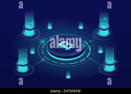 Concetto di investimento di criptovaluta Illustrazione Vettoriale