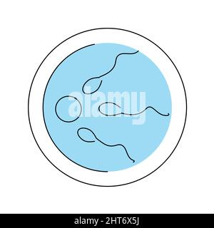 Icona di ginecologia medica modello rotondo Illustrazione Vettoriale