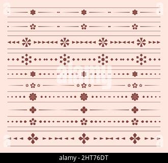 divisori geometrici - insieme vettoriale di ornamenti Illustrazione Vettoriale