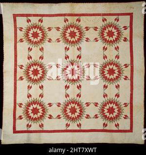 Copriletto (Sunburst Quilt), Stati Uniti, c.. 1850. Foto Stock