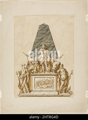 Disegno non eseguito per il Monumento al primo duca di Marlborough, c.. 1733. Foto Stock