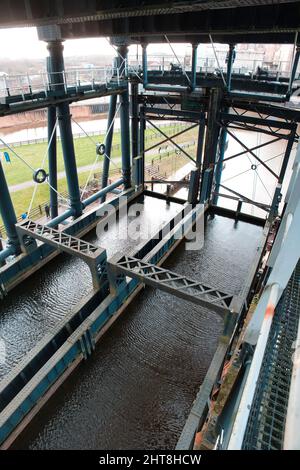 Radlett boat lift Foto Stock