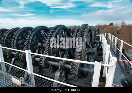 Radlett boat lift Foto Stock