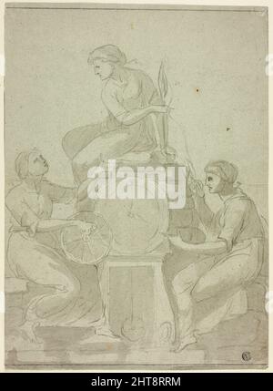 Three Fates (Design for Clock), 18th secolo. Foto Stock