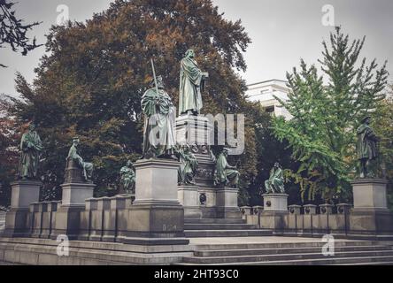 Monumento in memoria di Martin Luther Worms Germania Foto Stock