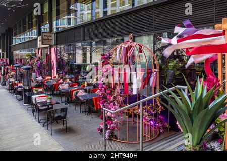 Drake & Morgan Restaurant & Bar in Pancras Square, King's Cross, Londra. Drake e Morgan Pancras Square Kings Cross London. Foto Stock