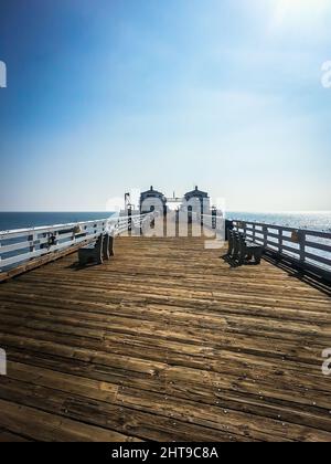 Los Angeles, USA, gennaio 2020, vista del molo di Malibu sulla costa della California Foto Stock
