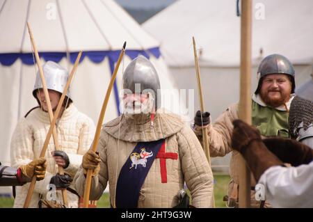 Battaglia di Shrewsbury rievocazione militare storica 24 luglio 2021 Foto Stock