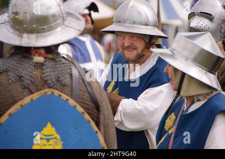 Battaglia di Shrewsbury rievocazione militare storica 24 luglio 2021 Foto Stock