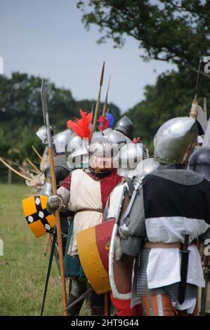 Battaglia di Shrewsbury rievocazione militare storica 24 luglio 2021 Foto Stock