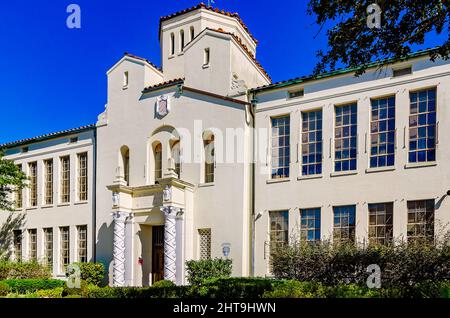 McGill-Toolen Catholic High School è illustrato, 19 febbraio 2022, a Mobile, Alabama. La scuola coeducativa privata è stata fondata come McGill Institute. Foto Stock