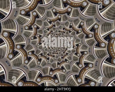 Un'illustrazione di uno sfondo astratto a spirale Foto Stock