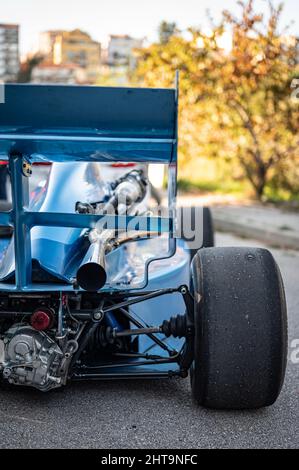 Dettaglio del motore Formula Renault scattato in Rally Hill Climb, Spagna Foto Stock