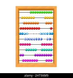 Illustrazione del vettore Abacus su sfondo bianco Illustrazione Vettoriale