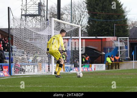 Crown Oil Arena, Rochdale, Inghilterra - 26th Febbraio 2022 Liam Roberts portiere di Northampton - durante la partita Rochdale contro Northampton, EFL League Two 2021/22 alla Crown Oil Arena, Rochdale, Inghilterra - 26th Febbraio 2022 credito: Arthur Haigh/WhiteRosePhotos/Alamy Live News Foto Stock