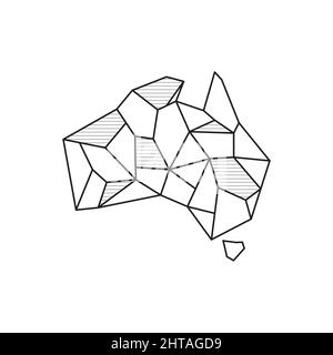 Australia logo pietra disegno modello vettoriale Illustrazione Vettoriale