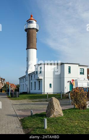 Faro Insel Poel nel porto di Timmendorf Strand, Meclemburgo-Pomerania occidentale, Germania, Europa Foto Stock