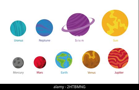 Raccolta di pianeti Foto Stock