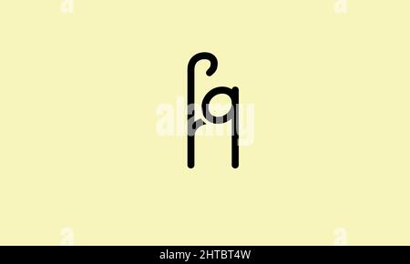 Lettere alfabetiche iniziali logo monogramma FQ, QF, F e Q Illustrazione Vettoriale