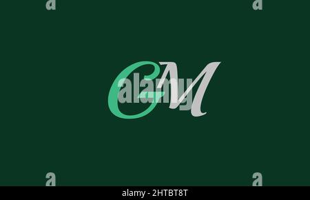 Lettere alfabetiche iniziali logo monogramma GM, MG, G e M. Illustrazione Vettoriale