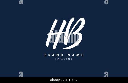 Lettere alfabetiche iniziali logo monogramma HB, BB, H e B. Illustrazione Vettoriale
