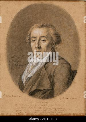 Ritratto del poeta Jean-Antoine Roucher (1745-1794), 1794. Trovato nella Collezione del Musée Carnavalet, Parigi. Foto Stock