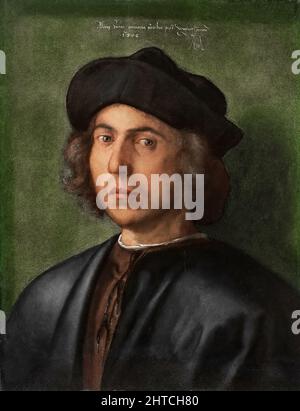 Ritratto di un giovane, 1506. Trovato nella Collezione del Palazzo Rosso, Genova. Foto Stock