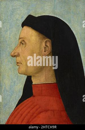 Ritratto di un uomo, c.. 1495. Trovato nella Collezione dell'Accademia Carrara di Bergamo. Foto Stock