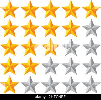 Illustrazione del vettore di classificazione delle stelle Illustrazione Vettoriale