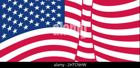Illustrazione del vettore di flag USA Illustrazione Vettoriale