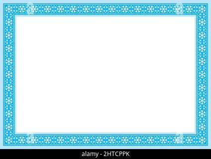 Illustrazione del vettore del telaio fiocchi di neve Illustrazione Vettoriale