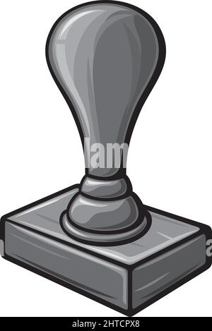 Illustrazione del vettore del timbro in gomma nera Illustrazione Vettoriale