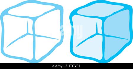 Illustrazione vettoriale dei cubetti di ghiaccio Illustrazione Vettoriale