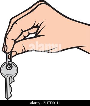 Illustrazione del vettore del tasto di tenuta manuale Illustrazione Vettoriale
