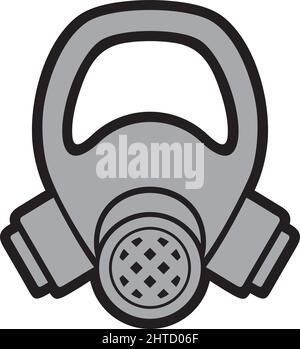 Illustrazione del vettore della maschera di gas Illustrazione Vettoriale